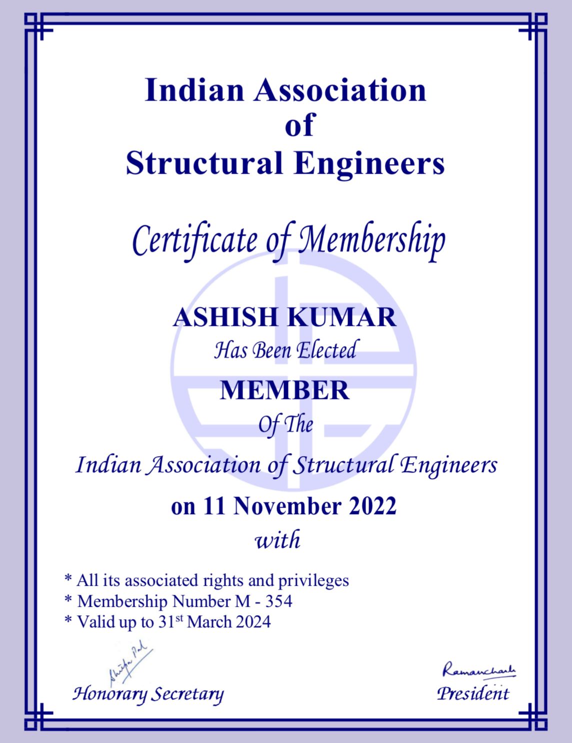 IASE Certificate