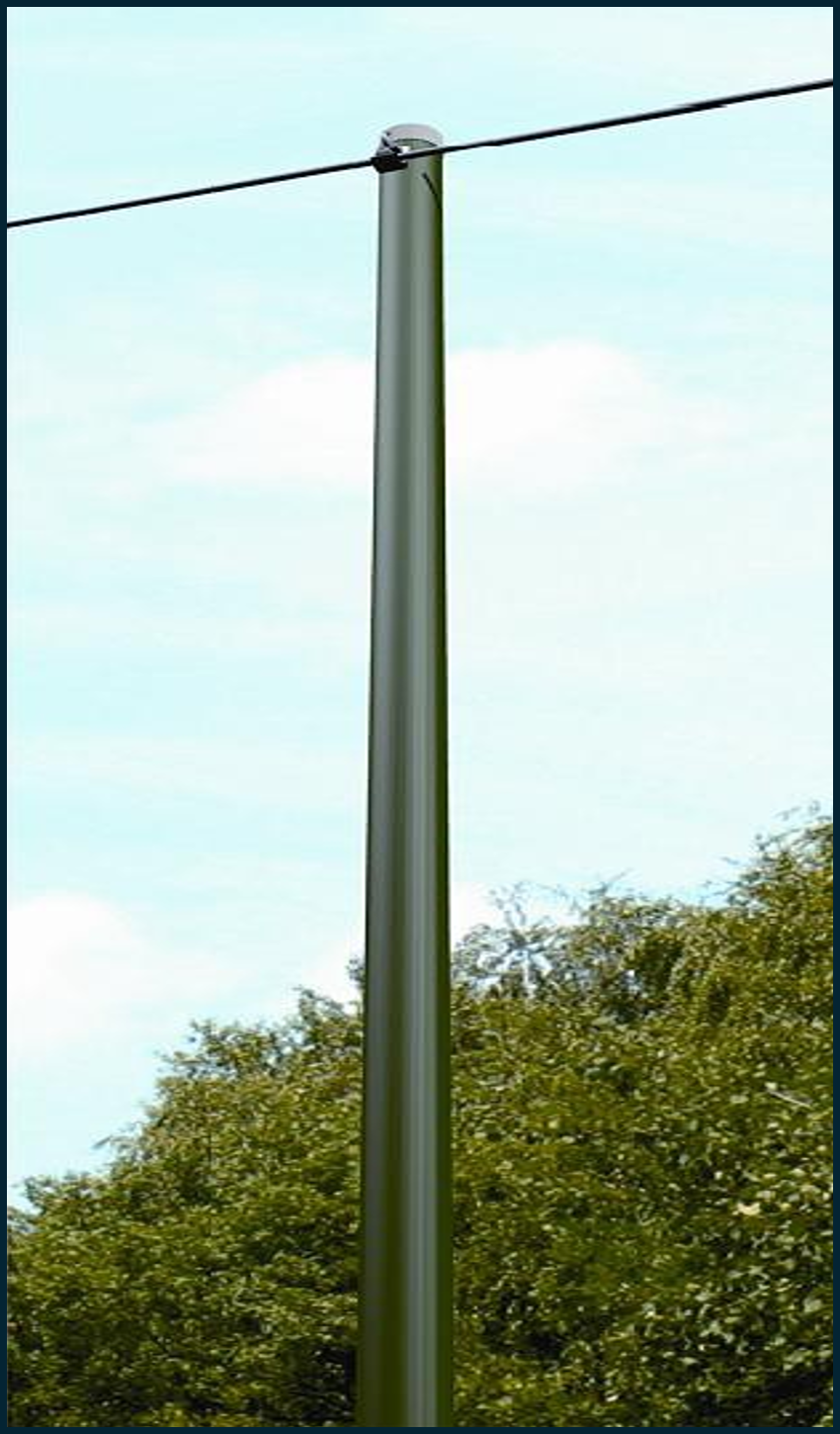 Fiber Pole for WIFI Cable.