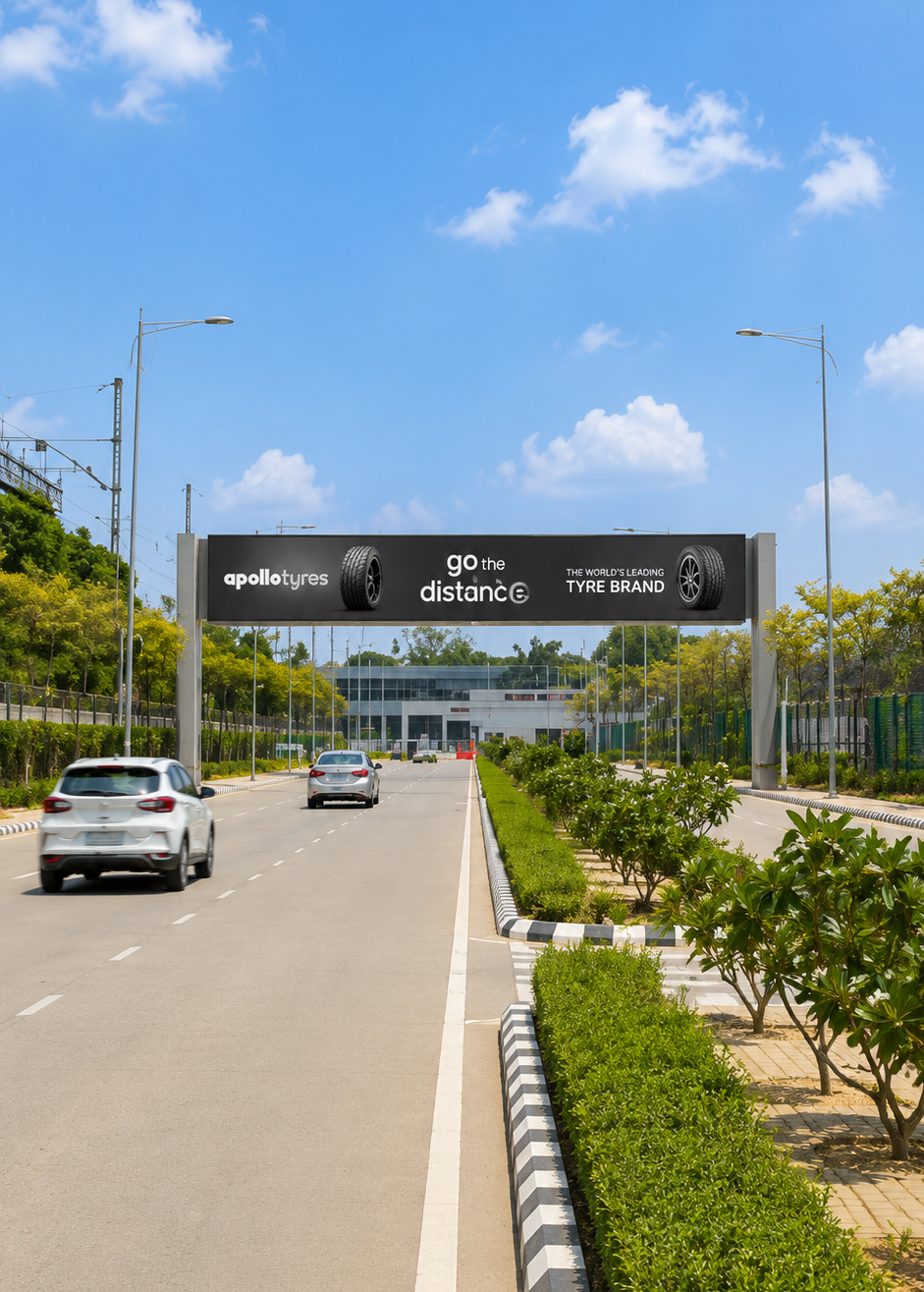 Gantry at Mahipalpur, Delhi.