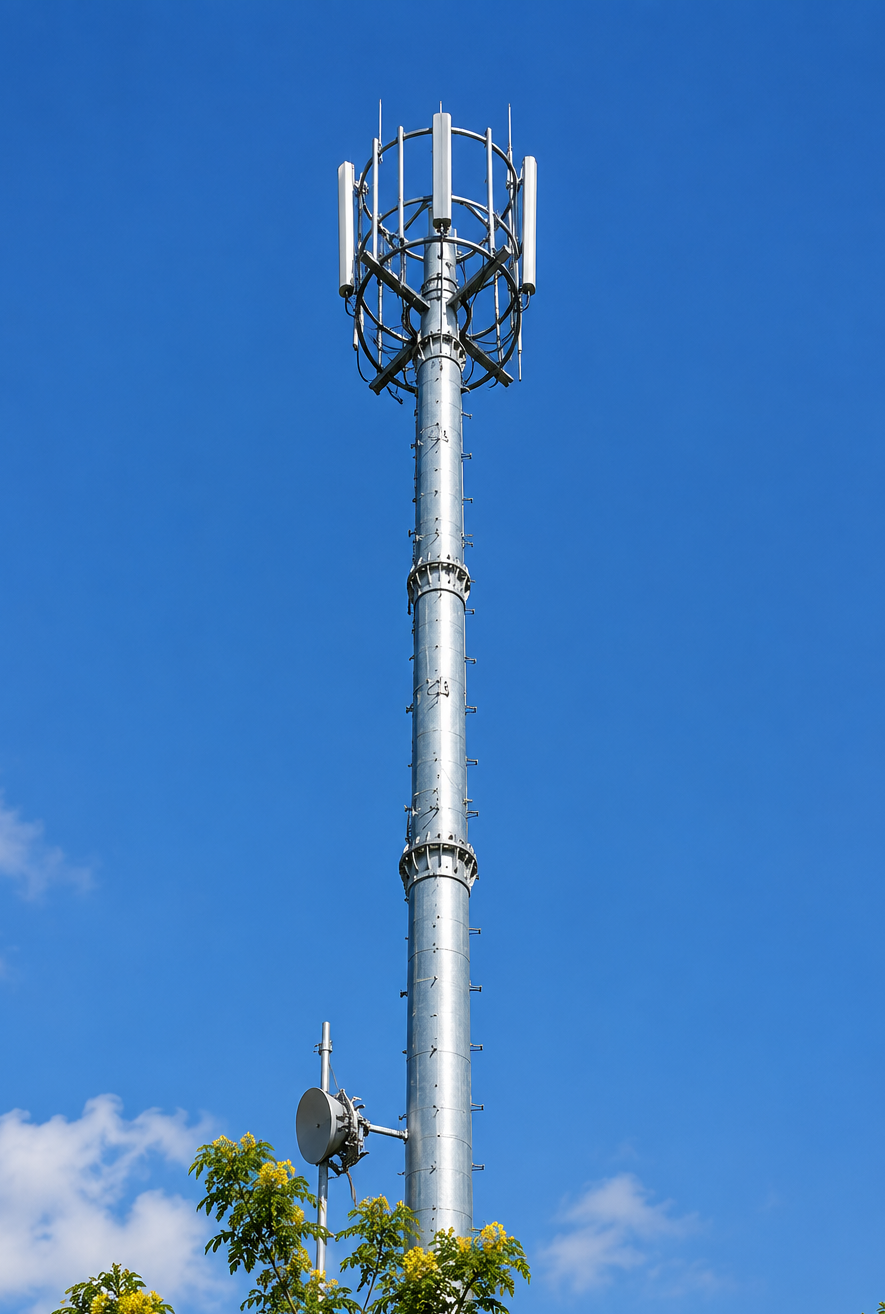 15M Roof Top Monopole for Indus Tower Noida Uttar Pradesh.